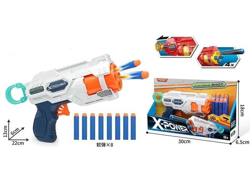 Пістолет 206 (60/2) стріляє м’якими патронами, механічний принцип роботи, 8 патронів, в коробці