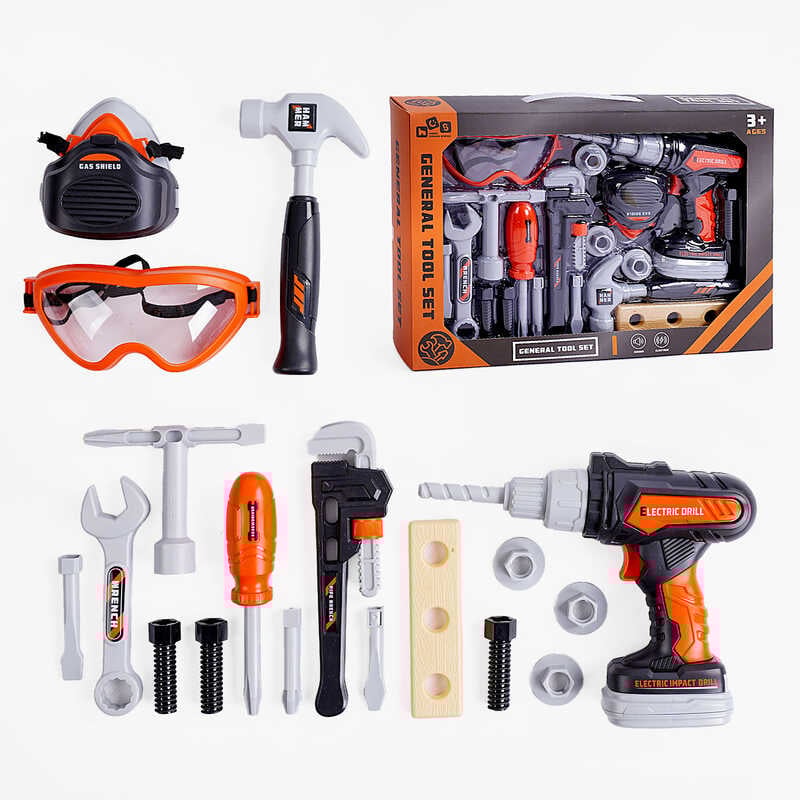 Набір інструментів 778-24 (36/2) 14 елементів, шуруповерт, звук, на батарейках, в коробці