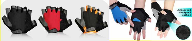 Рукавички велосипедні C 64370 L (300) без пальців, силіконовий малюнок, розмір L (21-22 см), ВИДАЄТЬСЯ ТІЛЬКИ МІКС ВИДІВ