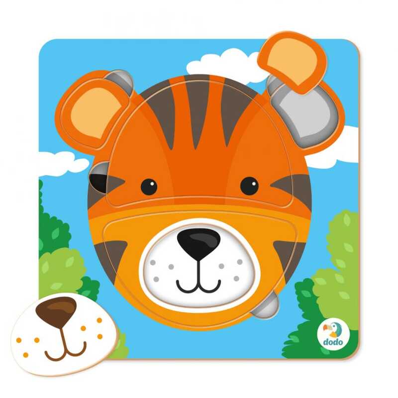 гр Пазли картонні (до 2 років) сортер "Тигреня" 300351 (48) 5 елементів "Dodo"