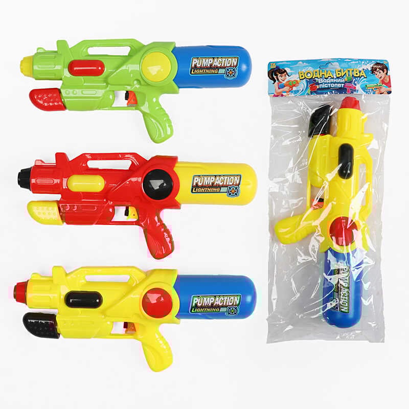 Водний пістолет TK 5466-08 (120/2) "TK Group", 3 види, довжина 32 см, помповий механізм, знімний балон, в пакеті, ВИДАЄТЬСЯ ТІЛЬКИ МІКС ВИДІВ