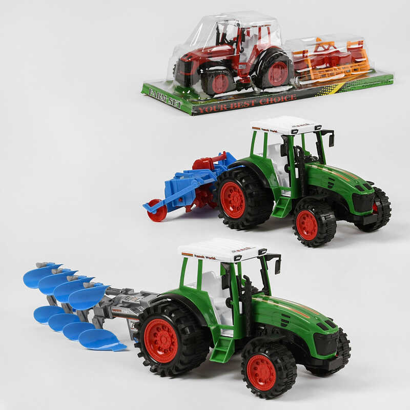 Трактор 0488-94-95-96 (30/2) 3 види, інерційний, в слюді, ВИДАЄТЬСЯ ТІЛЬКИ МІКС ВИДІВ