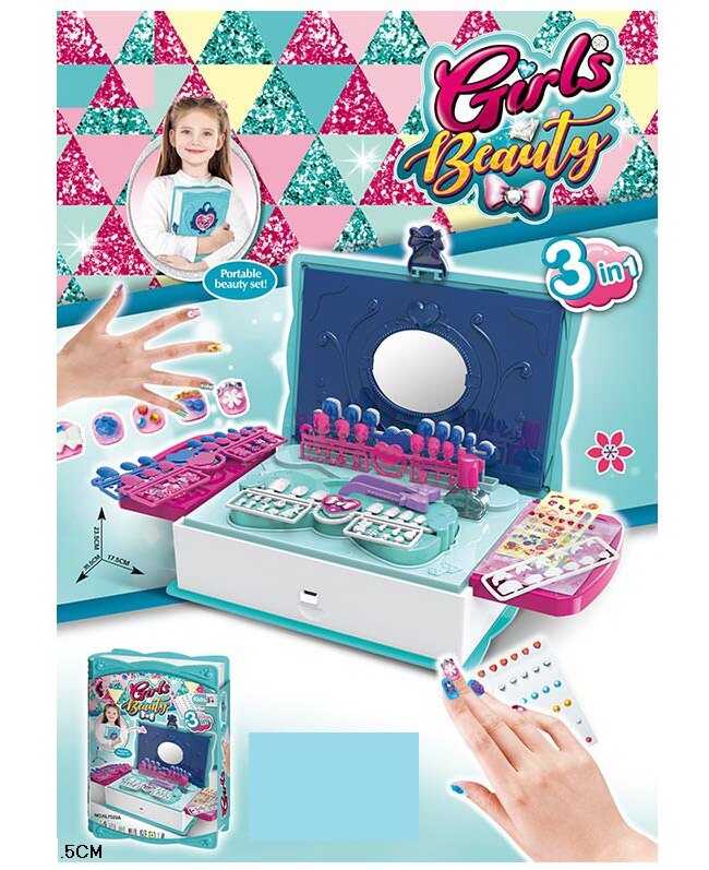 Набір для манікюру KL 7523 A (48/2) накладні нігті, наліпки, 2 маркери “пиши-витирай”, аксесуари, в коробці