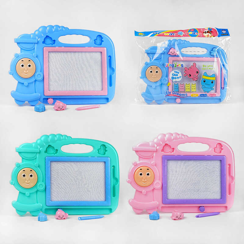 Дошка для малювання C 50122 (36) 3 види, магнітна, 2 магніти, чорно-біла, в пакеті, ВИДАЄТЬСЯ ТІЛЬКИ МІКС ВИДІВ