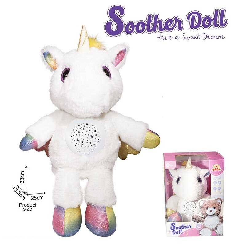 Нічник KC 4 (24/2) "Єдиноріг", мелодії, звуки, підсвічування, регулювання гучності, проєктор зоряного неба, в коробці