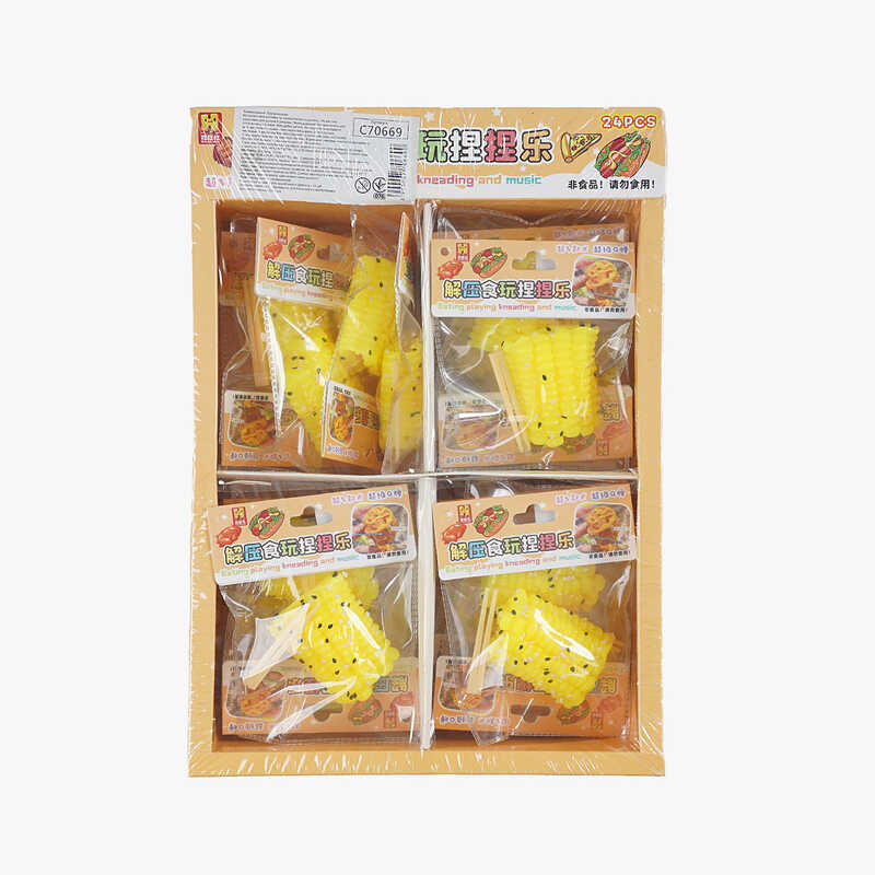 Гра антистрес C 70669 (28) ЦІНА ЗА 24 ШТУКИ В БЛОЦІ, "Кукурудза", палички, зернятка, в коробці