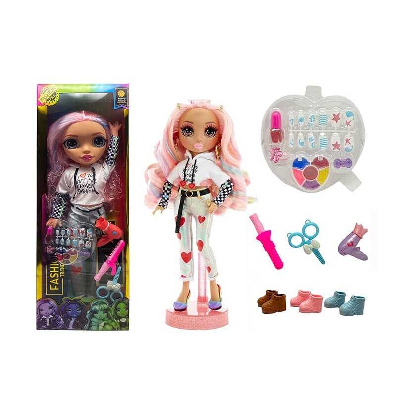 Лялька TK 2325 (24/2) висота 57см, рухливі кінцівки та голова, знімний одяг та взуття, накладні нігті, лак, 2 каблучки, фен, стайлер, в коробці