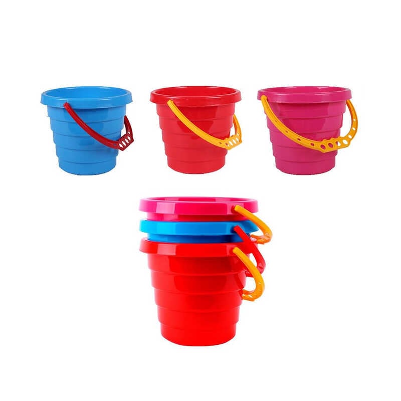 гр Відро малий. "Ребро" 0472 (90) "Technok Toys" 4 кольори, об'єм 1л, 13см