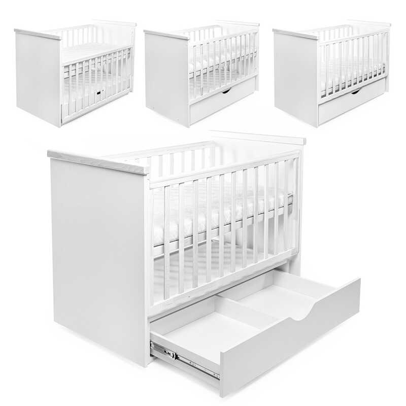 гр Ліжечко БУК "Хмаринка" колір - білий, з шухлядою + опускне DS-7011 (1) маятниковий механізм