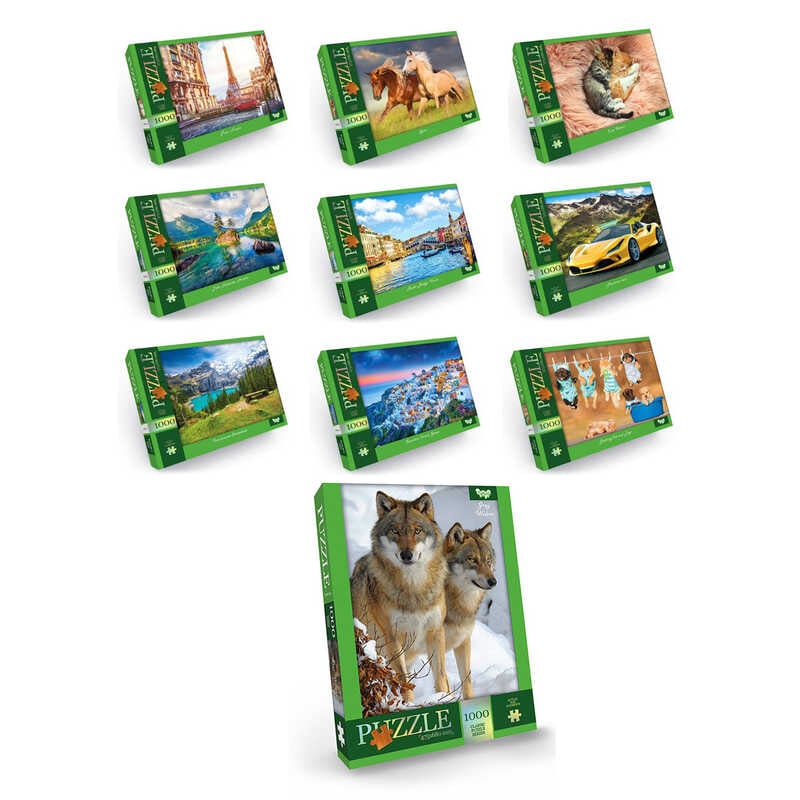 гр Пазли 1000 ел. C1000-11-01 02 03...10 (10) ВИДАЄТЬСЯ ТІЛЬКИ МІКС ВИДІВ, "Danko Toys"