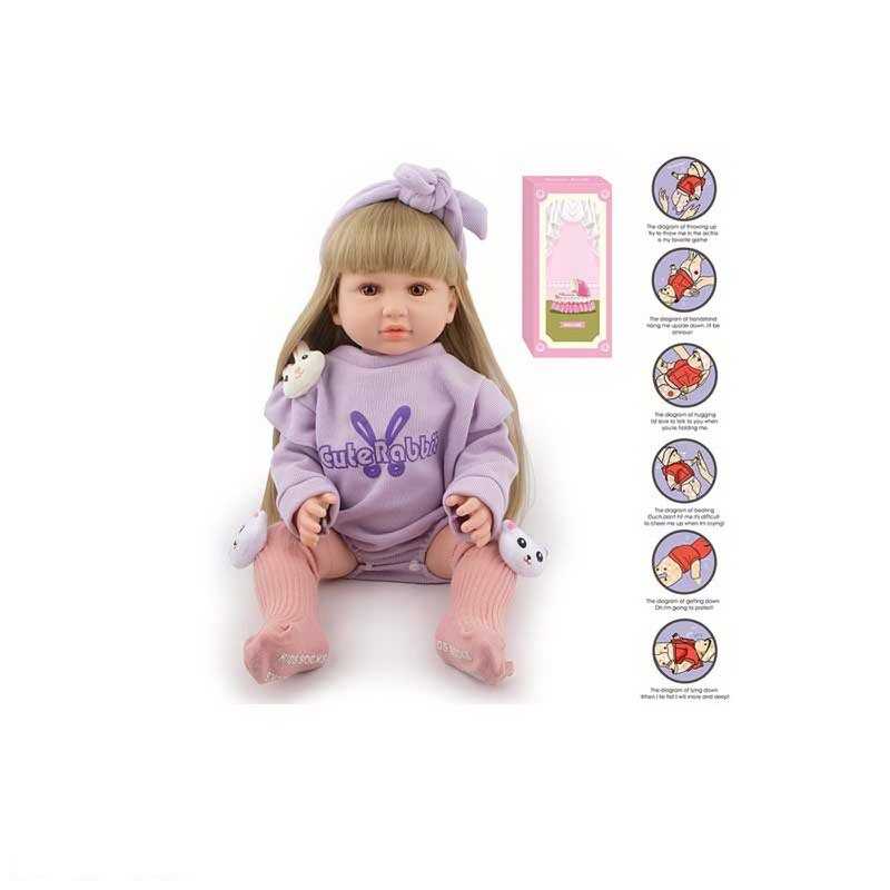 Лялька AFD 8866-29 S (12) висота: 52 см, функціональна, гумова, звуки, прошите волосся, аксесуари, в коробці