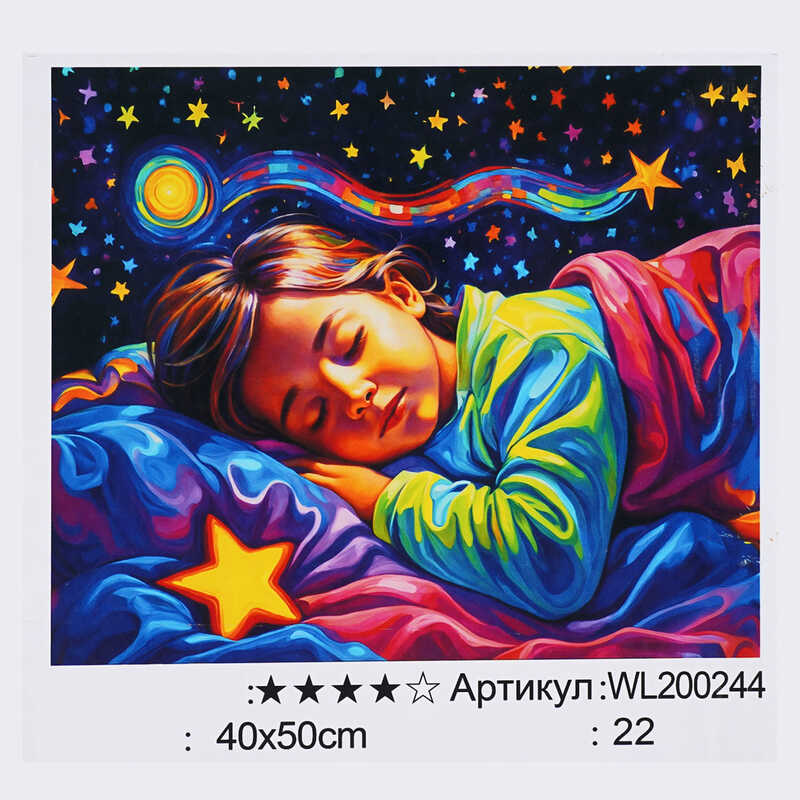 Картина за номерами WL 200244 (30) "WToys", 40х50 см, світиться у темряві, в коробці