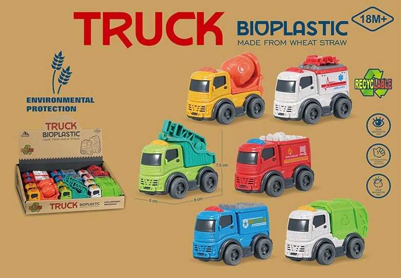 Набір машин 933-500 M (40/2) ЦІНА ЗА 12 ШТУК В БЛОЦІ, біопластик, в коробці