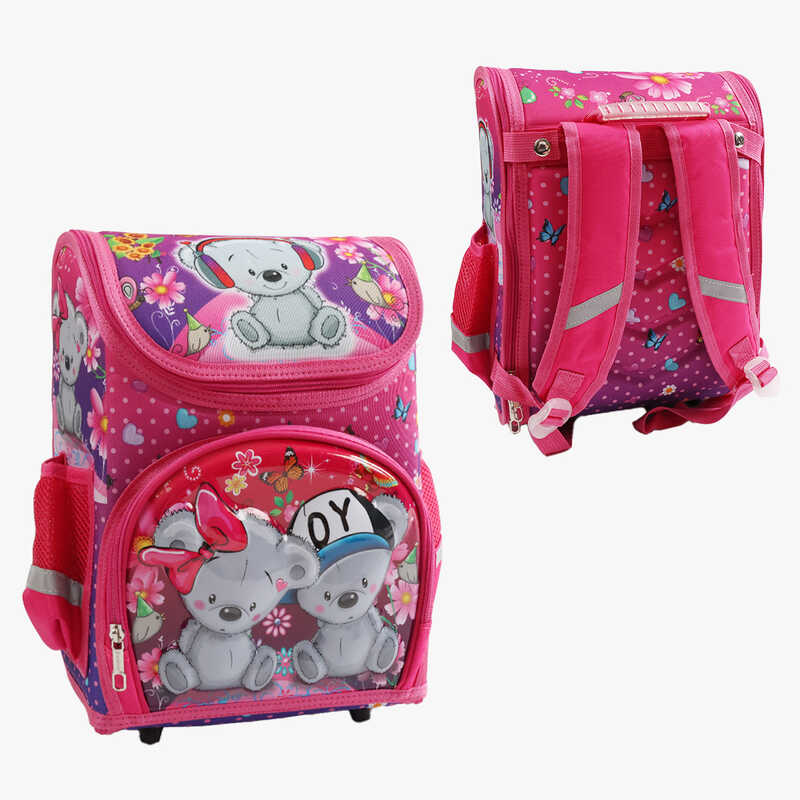 Рюкзак шкільний каркасний С 43560 (36) 3D принт, 1 відділення, 3 кармани, ортопедична спинка, в пакеті