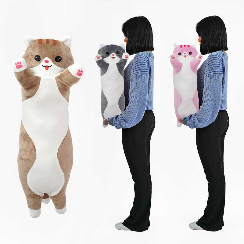 гр М`яка іграшка "Кіт Батон" К43265 (1) довжина 70 см, у пакеті ВИДАЄТЬСЯ МІКС ВИДІВ