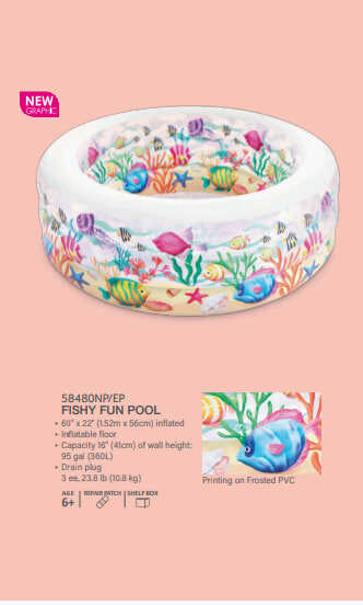 Intex Басейн 58480 NP (3) "Акваріум", 152-56см, 360л, 3,5кг, від 3-х років