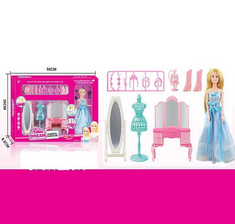 Лялька 131-31 (20) 30 см, шарнірні суглоби, аксесуари, меблі, в коробці