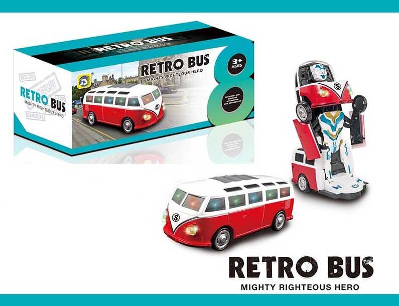 Автобус 9922 (72/2) "Трансформер", 3D підсвічування, колеса вільного ходу, звуки, у коробці