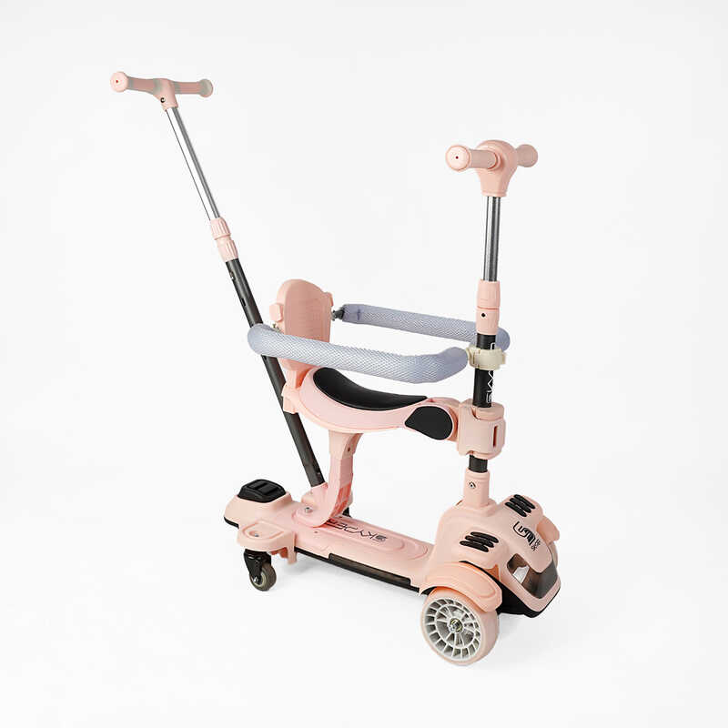 Самокат 5в1 "Skyper" BT-86933 (4) колеса PU125х40мм зі світлом, укр озвучування та підсвічування платформи, з ДОП. КОЛЕСАМИ, захисний бампер, в коробці