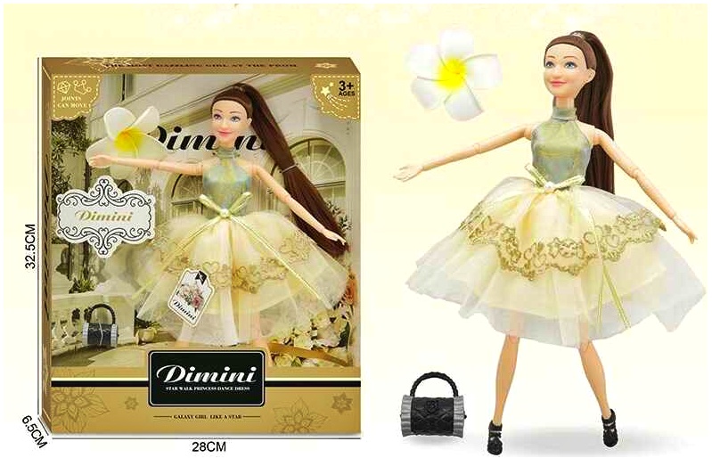 Лялька DMN 06 F , висота 30 см, зйомне взуття, аксесуари, в коробці