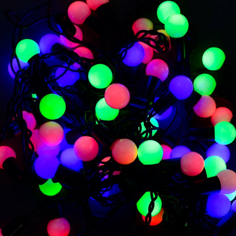 Гірлянда-штора світлодіодна С 31313 (50) 60 лампочок, дріт 3 метри, довжина гілок 70 см, мультиколор, від мережі 220 В, у пакеті